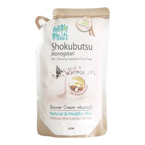 Shokubutsu Shower Cream Refill 400ml Oat Milk and Shea Butter 