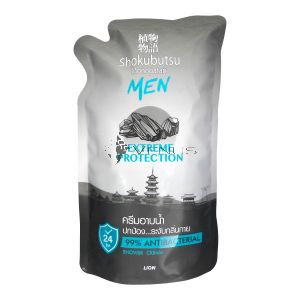 Shokubutsu Shower Cream 400ml Refill Men Extreme Protection