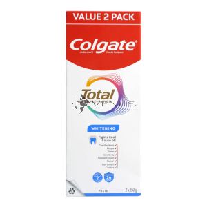Colgate Toothpaste Total 2x150g Whitening