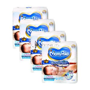 MamyPoko Royal Soft Tape Diaper NB 52S (1Carton=4pack)