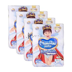 MamyPoko Royal Soft Pants (Boys) Large 52S (1Carton=4pack)