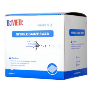 B:MED: Sterile Gauze Swab 2" x 2" (20x5s=100s)