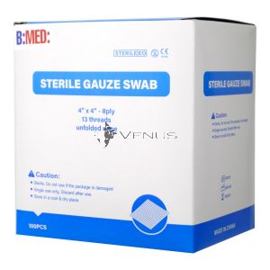 B:MED: Sterile Gauze Swab 4" x 4" (20x5s=100s)