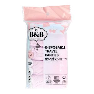 Belle And Bell Ladies L-Size 5s Purple Disposable Travel Panties 95cm-100cm