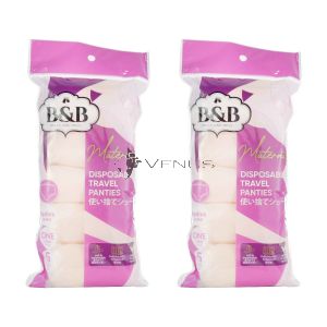 [PROMO] Belle And Bell Ladies One-Size 5s Pink Maternity Disposable Travel Panties 85cm-103cm (2Packs)