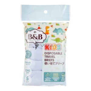Belle And Bell Boy One-Size 5s Blue Kids Disposable Travel Briefs