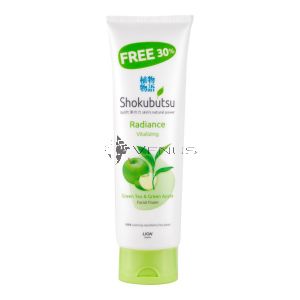 Shokubutsu Facial Foam 130g  Vitalizing Green Tea & Green Apple