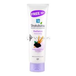 Shokubutsu Facial Foam 130g Moisturizing Mulberry & Oat Milk