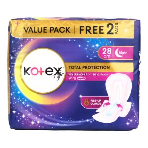 Kotex Total Protection Overnight Wing 28cm 28s