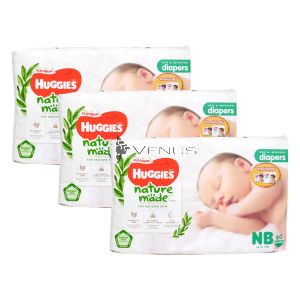 Huggies Platinum Nature Made Diapers Newborn 60s (1Carton=3packs)
