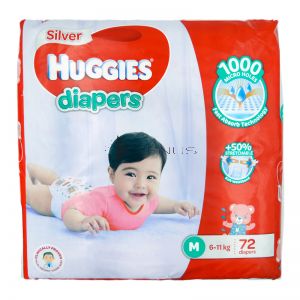 Huggies Silver Diapers Medium 72S (1Carton=3pack)