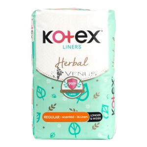 Kotex Liners Regular Longer & Wide Scented 26s Herbal