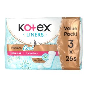 Kotex Liners Regular 26sx3 Herbal Cool