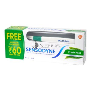 Sensodyne Toothpaste 150g Fresh Mint With FOC Toothbrush