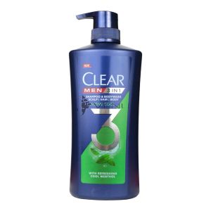 Clear Men 3in1 Shampoo & Bodywash 618ml Active Cool Menthol