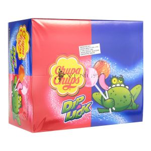 Chupa Chups Lollipops Dip & lick (6Strawberry) + (6Cola)