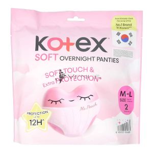Kotex Soft Overnight Panties Size M-L 2s