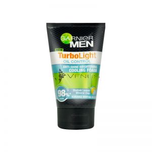 Garnier Men TurboLight Grease Control Brightening Cooling Foam 100ml