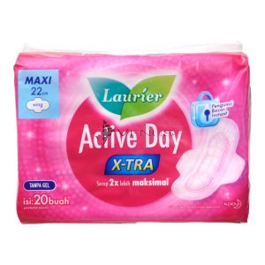 Laurier Active Day X-Tra Maxi Wing 22cm 20s