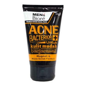 Biore Men Double Scrub Facial Foam Acne Bacterior 100g
