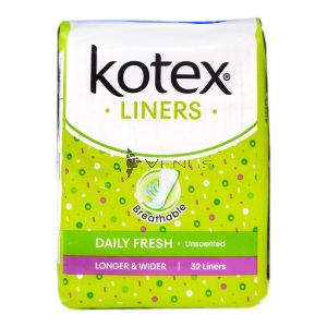Kotex Fresh Liners Longer and Wider Unscented 32S