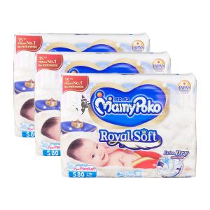 MamyPoko Royal Soft Tape Diaper S 80S (1Carton=3pack)