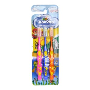 Kodomo Toothbrush Soft Curvy 3s