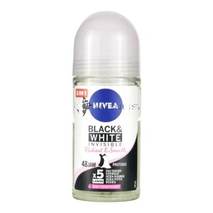 Nivea Deodorant Roll On 50ml Women Invisible For Black & White Radiant & Smooth