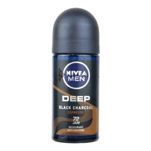 Nivea Deodorant Roll On 50ml Men Deep Black Charcoal Espresso