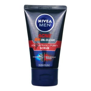 Nivea Men Acne 8H Oil Clear Scrub 100ml Acne Defense + Purify