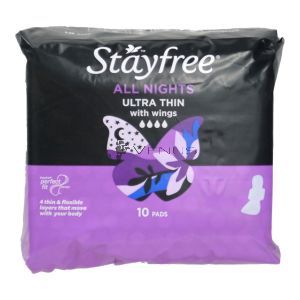 Stayfree Cotton Ultrathin Wings 10s Nite
