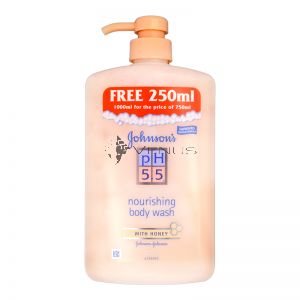 Johnson's pH Body Wash 750+250ml Honey