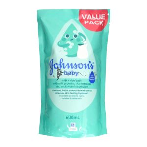 Johnson's Baby Bath Refill 600ml Milk + Rice