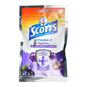 Scott's Vit-C Pastilles Zipper Blackcurrant 30g