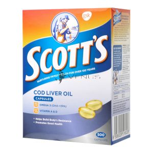 Scott's Pure Cod Liver Oil 500 Capsules