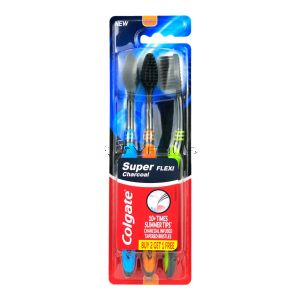 Colgate Toothbrush Super Flexi Charcoal 3s Soft