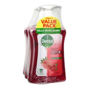 Dettol Handwash 250mlx3 Uplift Strawberry & Raspberry