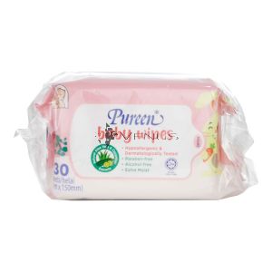 Pureen Baby Wipes 2x30s Pink