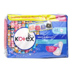 Kotex Soft & Smooth Maxi 24cm 60s