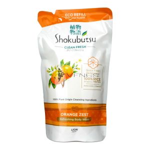 Shokubutsu Shower Cream Refill 550g Orange Peel Sensation