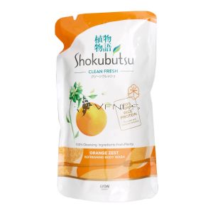 Shokubutsu Shower Cream Refill 550g Orange Peel Sensation