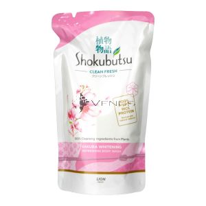 Shokubutsu Shower Cream Refill 550g Sakura Whitening