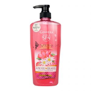 Ginvera World Spa Bolinese Shower Scrub 750ml Alpine Rose and Edelweiss