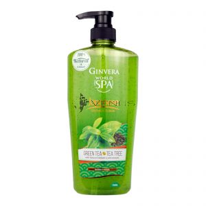 Ginvera Real Spa Shower Scrub 750ml Green Tea