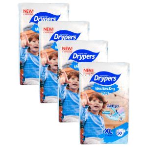 Drypers Wee Wee Dry Tape XL 50s (1Carton=4pack)