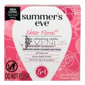 Summer's Eve Sheer Floral Refreshing Cloths 16s