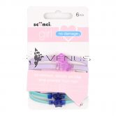 Scunci Girl Click & Lock Elastic Hair Bands 6Pcs Pack