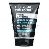 L'Oreal Men Daily Face Scrub Pure Carbon 100ml Anti-Blackhead