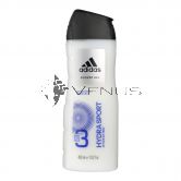 Adidas Body Hair Face 3in1 Hydra Sport 400ml