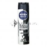 Nivea Deodorant Spray 150ml Men Invisible Black and White